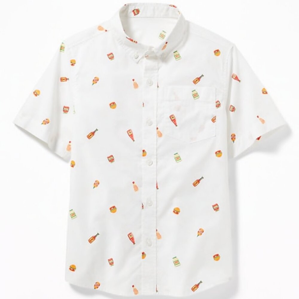Printed Built-In Flex Shirt for Boys - S, M, L, XL